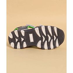 Pine Kids Sandals with Velcro Closure & Colour Block Design - Grey