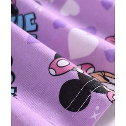 Pine Kids Disney Single Jersey Knit Sleeveless Frock With Minnie Mouse Print -Lavender