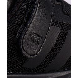 Pine Kids Velcro Closure Striped School Shoes - Black