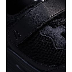 Pine Kids Velcro Closure Solid Color School Shoes - Black