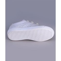 Pine Kids Velcro Closure Solid Color School School Shoes - White