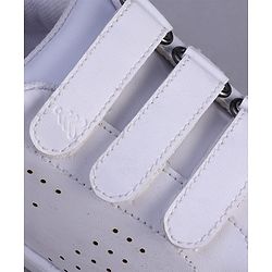 Pine Kids Velcro Closure Solid Color School School Shoes - White