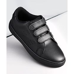 Pine Kids Velcro Closure Solid Color School School Shoes - White
