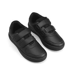 Pine Kids Velcro Closure School Shoes - Black