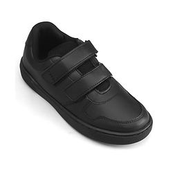 Pine Kids Velcro Closure School Shoes - Black
