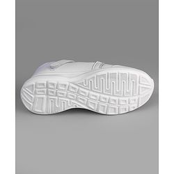 Pine Kids Velcro Closure Solid Coloured School Shoes - White