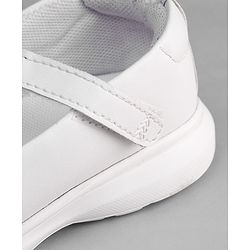 Pine Kids Velcro Closure Solid Coloured School Shoes - White
