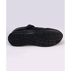 Pine Kids Velcro Closure Solid Color School Shoes - Black