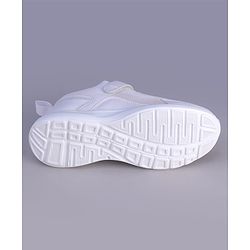 Pine Kids Velcro Closure Solid Color School Shoes - White