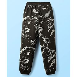 Pine Kids Lucas Single Jersey Knit Half Drop Shoulder Sleeves Oversized T-Shirt & Lounge Pant Set With Star Wars Graphics - White & Black