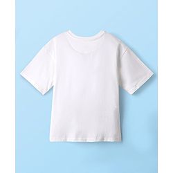 Pine Kids Marvel Single Jersey Knit Half Sleeves Drop Shoulder T-Shirt With Spider-Man Graphics - White