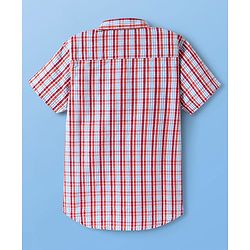 Pine Kids Cotton Woven Half Sleeves Checks Shirt With T Shirt - Multicolour