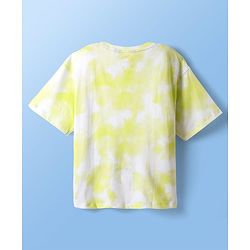 Pine Kids Marvel Single Jersey Knit Half Sleeves Oversized T-Shirt with Spider Man Graphics - Neon Green