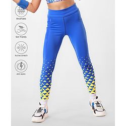 Pine Active Full Length Super Stretch Leggings - Blue