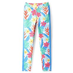 Pine Active Full Length Super Stretch Leggings Tropical Print - Blue