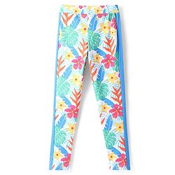 Pine Active Full Length Super Stretch Leggings Tropical Print - Blue