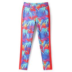 Pine Active Full Length Super Stretch Leggings Tropical Print - Red