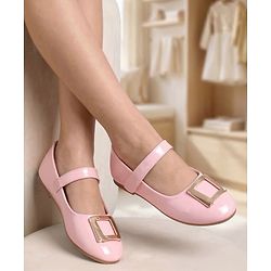 Pine Kids Ballerina with Velcro Closure & Applique - Pink