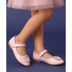 Pine Kids Ballerina with Velcro Closure & Applique - Pink
