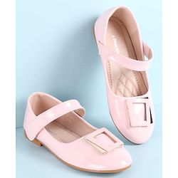 Pine Kids Ballerina with Velcro Closure & Applique - Pink