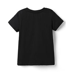 Pine Kids Cotton Knit Half Sleeves T-Shirt with Text Print - Black