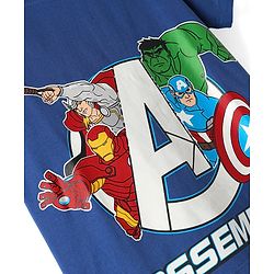 Pine Kids Marvel Single Jersey Knit Half Sleeves T-Shirt with Avengers Graphics - Navy Blue