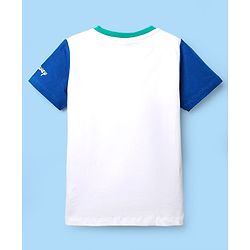 Pine Kids Disney Single Jersey Knit Half Sleeves T-Shirt With Lion King Graphics - White & Blue