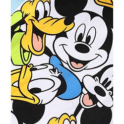 Pinekids Disney Single Jersey Knit Half Sleeves Oversize Drop Shoulder T-Shirt With Mickey Mouse Family Print - White