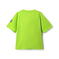 Pine Kids Marvel Single Jersey Knit  Oversized Drop Shoulder Half Sleeve T-Shirt With Badge Detaling And Spider-Man Graphics - Neon Green