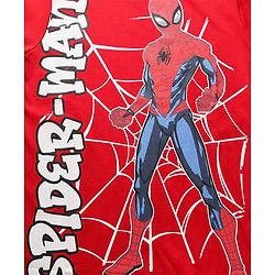 Pine Kids Marvel Single Jersey Knit Half Sleeves T-Shirt with Spider-Man Graphics - Red
