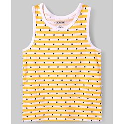 Pine Kids Cotton Lycra Knit Sleeveless Vest with Star Print Pack of 3 - (Colour May Vary)