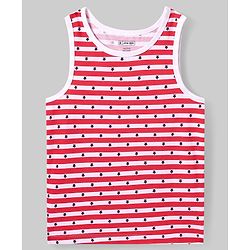 Pine Kids Cotton Lycra Knit Sleeveless Vest with Star Print Pack of 3 - (Colour May Vary)