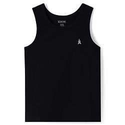 Pine Kids Cotton Lycra Knit Sleeveless Vests with Stripes & Logo Print Pack of 3 (Colour May Vary)