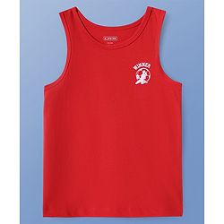 Pine Kids Cotton Lycra Knit Sleeveless Sando Vests With Football Print Pack of 3 (Color May Vary)