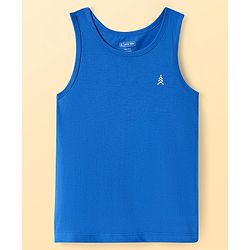 Pine Kids Cotton Lycra Knit Sleeveless Vests with Stripes & Cars Print (Colour May Vary)