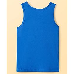 Pine Kids Cotton Lycra Knit Sleeveless Vests with Stripes & Cars Print (Colour May Vary)