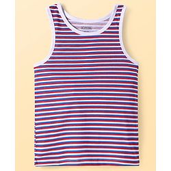 Pine Kids Cotton Lycra Knit Sleeveless Vests with Stripes & Cars Print (Colour May Vary)