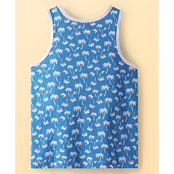 Pine Kids Cotton Lycra Knit Sleeveless Vests With Stripes & Tree Print Pack Of 3 (Colour May Vary)