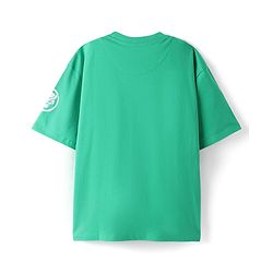 Pine Kids Marvel Single Jersey Knit Half Drop Shoulder Sleeves Oversized T-Shirt with Black Panther Graphics & Badge Detailing - Mint