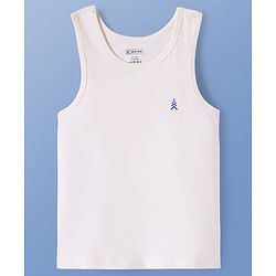 Pine Kids Cotton Lycra Knit Sleeveless Solid Sando Vests Pack of 3 (Color May Vary)