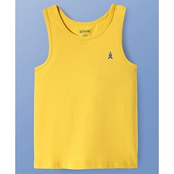 Pine Kids Cotton Lycra Knit Sleeveless Solid Sando Vests Pack of 3 (Color May Vary)