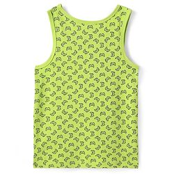Pine Kids Cotton Lycra Knit Sleeveless Vests with Stripes & Gaming Controller Print Pack of 3 (Colour May Vary)