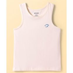 Pine Kids Cotton Lycra Knit Sleeveless  Vests With Aeroplane Print Pack of 3 (Color May Vary)