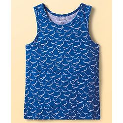 Pine Kids Cotton Lycra Knit Sleeveless  Vests With Aeroplane Print Pack of 3 (Color May Vary)