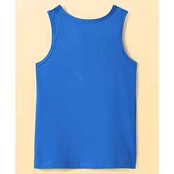Pine Kids Cotton Lycra Knit Sleeveless Vest with Logo Print Pack of 3 (Colour May Vary)