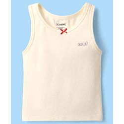 Pine Kids Cotton Lycra Knit Sleeveless Vests With Text Print Pack Of 3 (Colour May Vary)