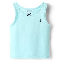 Pine Kids Cotton Lycra Knit Sleeveless Solid Colour Vests Pack Of 3 (Colour May Vary)