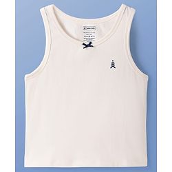 Pine Kids Cotton Lycra Knit sleeveless Solid Colour Vests Pack Of 3 (Colour May Vary)