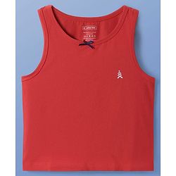 Pine Kids Cotton Lycra Knit sleeveless Solid Colour Vests Pack Of 3 (Colour May Vary)