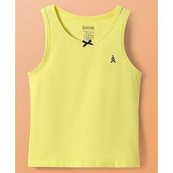 Pine Kids Cotton Lycra Knit Sleeveless Solid Colour Vests Pack Of 3 (Colour May Vary)